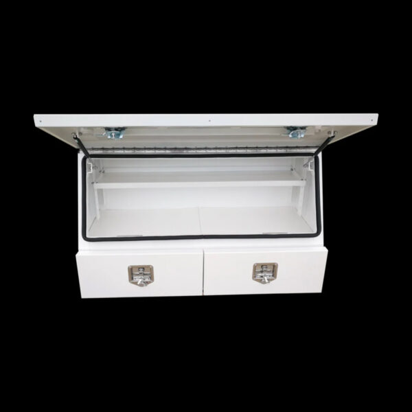 3/4 Opening Toolbox with 2 Drawers – White