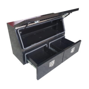 3/4 Opening Toolbox with 2 Drawers – Black